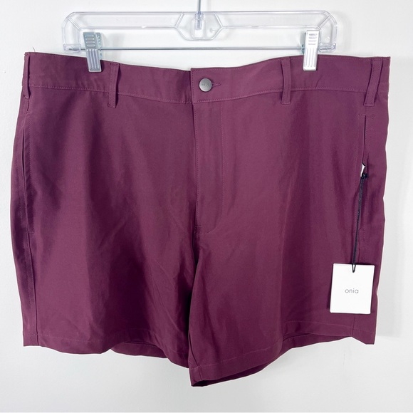 Onia All Purpose 6” Shorts Size XL NWT Deep Wine Burgundy